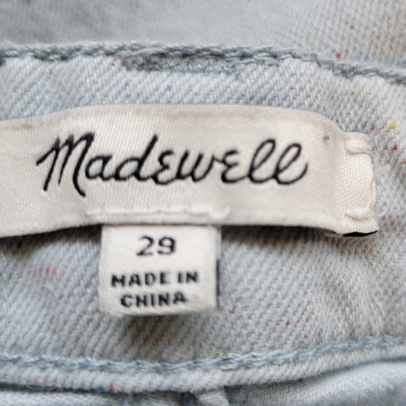 Madewell slim Emmett wide-leg speckled jeans - Picture 4 of 8